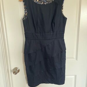 Blue and Gold Sequin Embellished Mini Dress